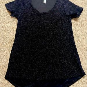LulaRoe black sparkle top